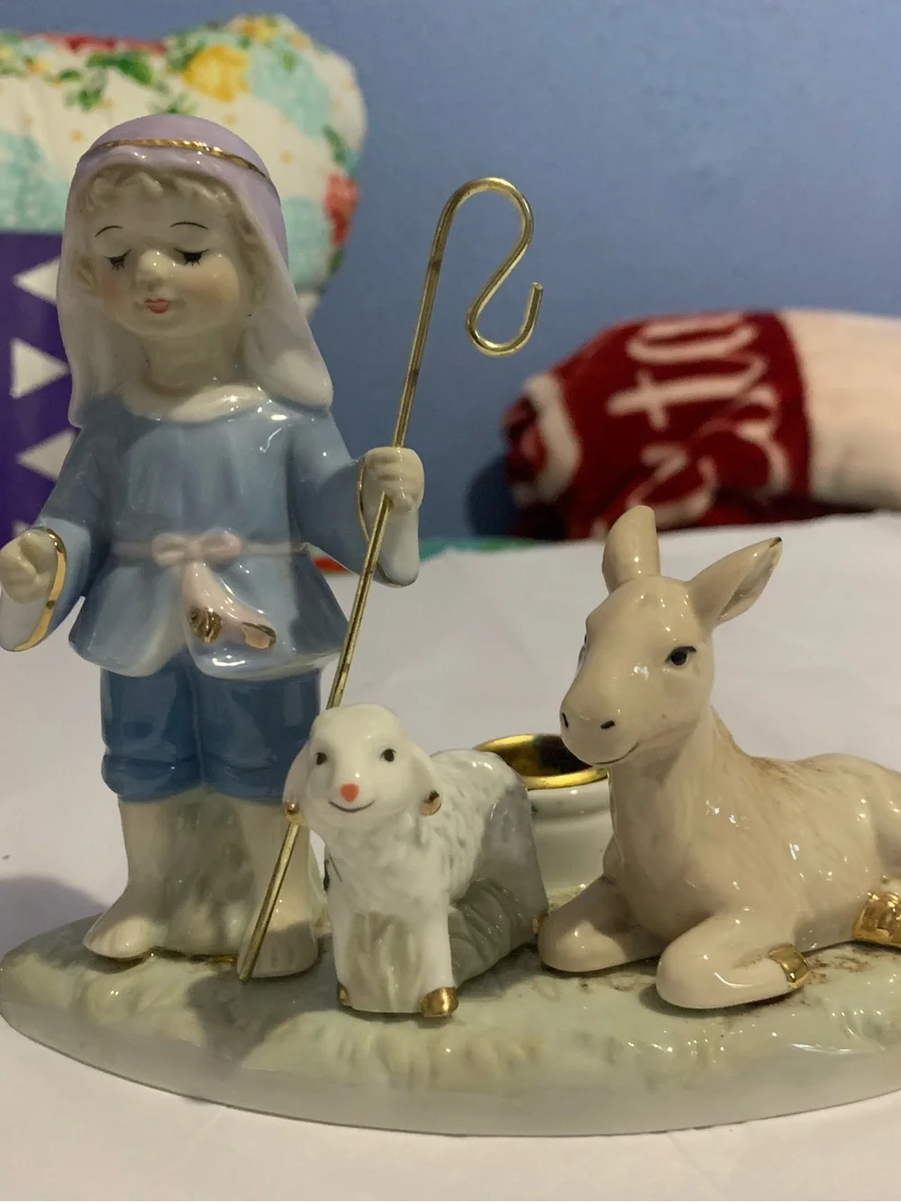 Vintage Beiderman & Sons Nativity Scene Taper Candleholders